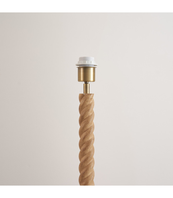 Twist & ZigZag 40cm Floor Lamp Oak Resin Pearl Grey-6