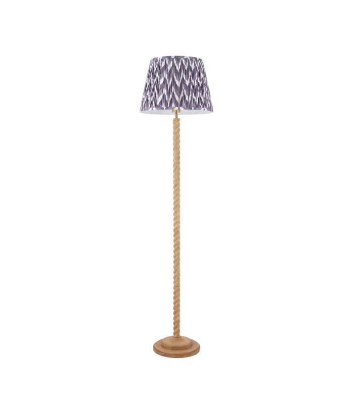 Twist & ZigZag 40cm Floor Lamp Oak Resin Pearl Grey-8