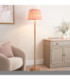 Twist & Ikat 40cm Floor Lamp Oak Resin Coral Pink-2