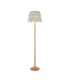 Twist & ZigZag 40cm Floor Lamp Oak Resin Cotswold Green-1