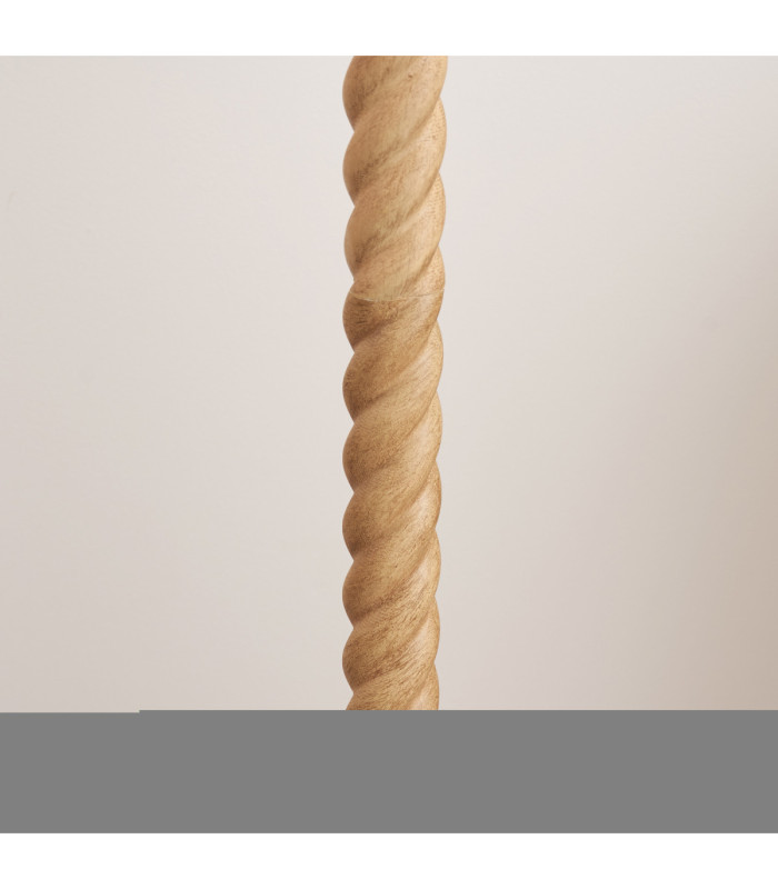 Twist & ZigZag 40cm Floor Lamp Oak Resin Cotswold Green-6