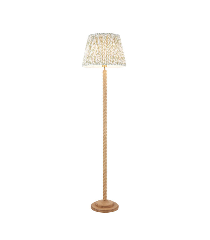 Twist & Leaf 40cm Floor Lamp Oak Resin Herb Garden Green-1
