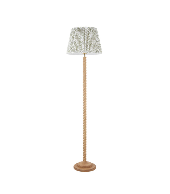 Twist & Leaf 40cm Floor Lamp Oak Resin Herb Garden Green-9