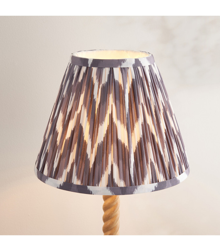 Twist & Zigzag 25cm Table Lamp Oak Resin Pearl Grey-4