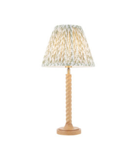 Twist & Leaf 25cm Table Lamp Oak Resin Herb Garden Green-1