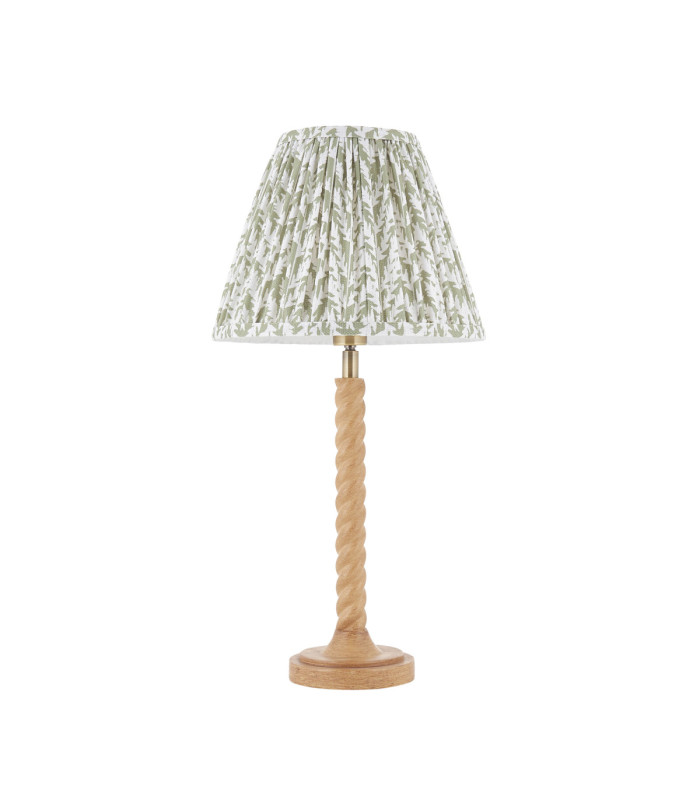 Twist & Leaf 25cm Table Lamp Oak Resin Herb Garden Green-8