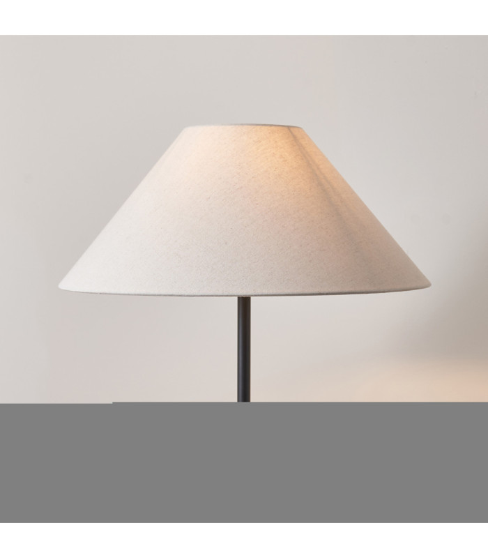 Arlo & Avalon 52cm Floor Lamp Matt Black Natural Linen-3