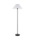 Arlo & Ayla 53cm Floor Lamp Matt Black Vintage White Cotton-1
