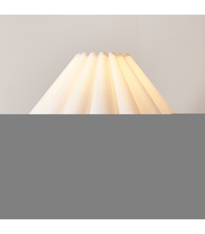 Arlo & Ayla 53cm Floor Lamp Matt Black Vintage White Cotton-3