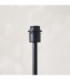 Arlo & Ayla 53cm Floor Lamp Matt Black Vintage White Cotton-4
