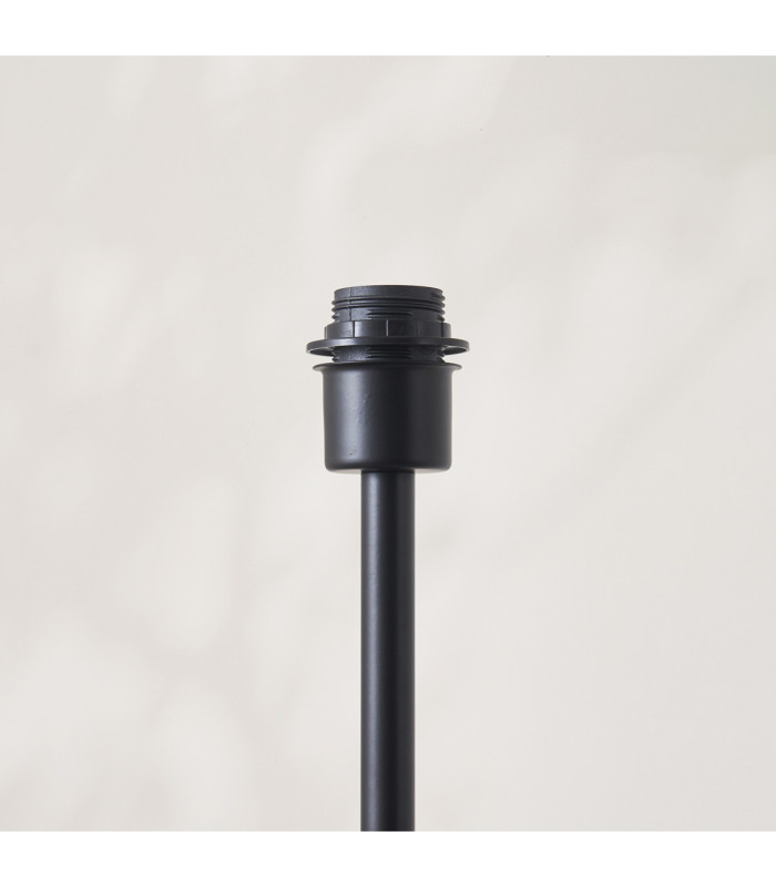 Arlo & Ayla 53cm Floor Lamp Matt Black Vintage White Cotton-4