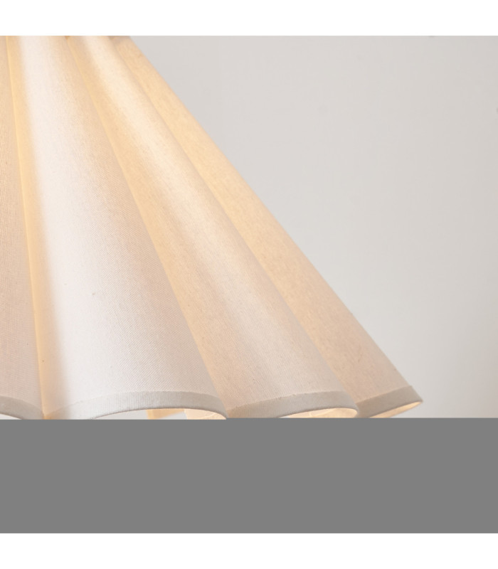 Arlo & Ayla 53cm Floor Lamp Matt Black Vintage White Cotton-6