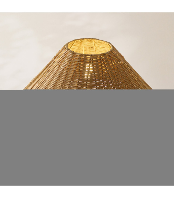 Arlo & Rattan 52cm Floor Lamp Matt Black Dark Rattan-3