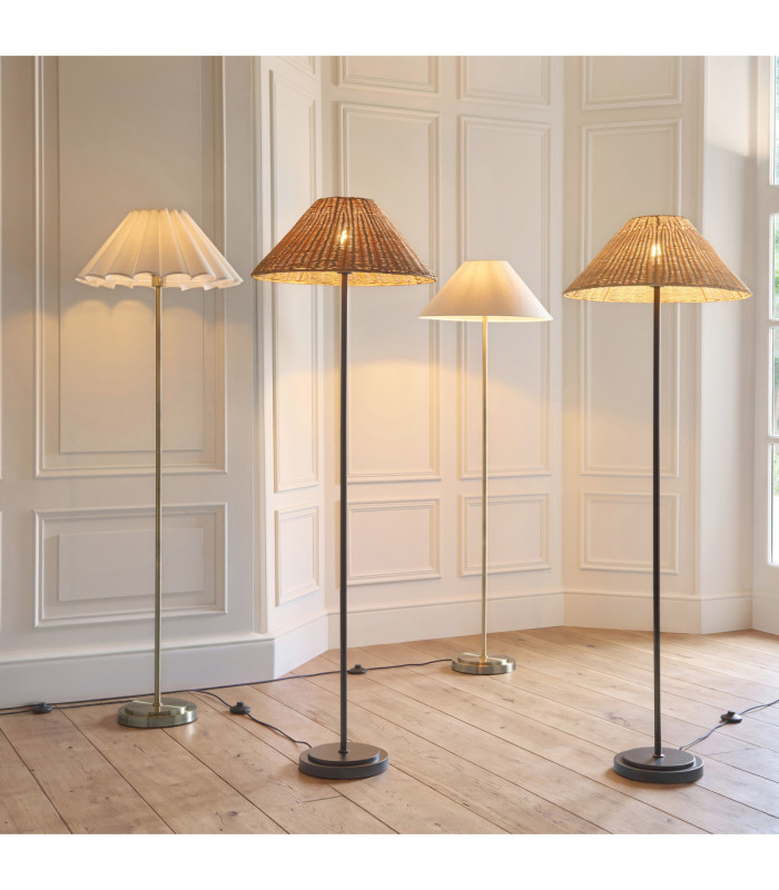 Arlo & Rattan 52cm Floor Lamp Matt Black Dark Rattan-7