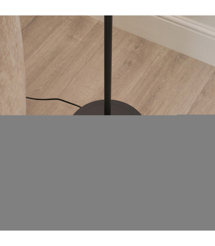 Arlo & Rattan 52cm Floor Lamp Matt Black Natural Rattan-5