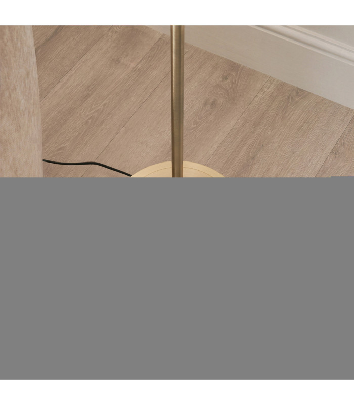 Arlo & Avalon 52cm Floor Lamp Antique Brass Natural Linen-4