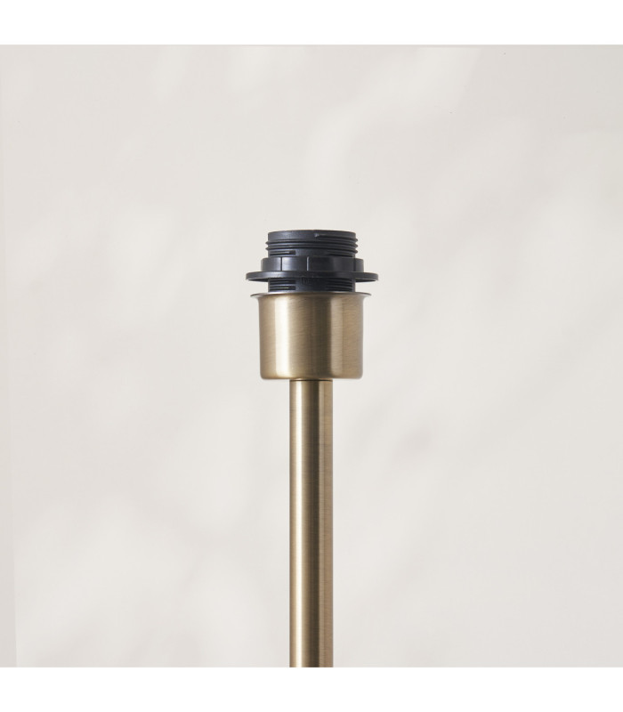 Arlo & Avalon 52cm Floor Lamp Antique Brass Natural Linen-5