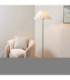 Arlo & Ayla 53cm Floor Lamp Antique Brass Vintage White Cotton-2