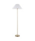 Arlo & Ayla 53cm Floor Lamp Antique Brass Vintage White Cotton-7