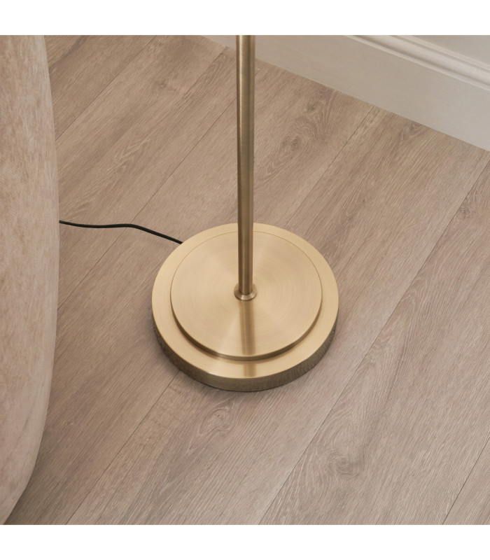 Arlo & Rattan 52cm Floor Lamp Antique Brass Dark Rattan-5