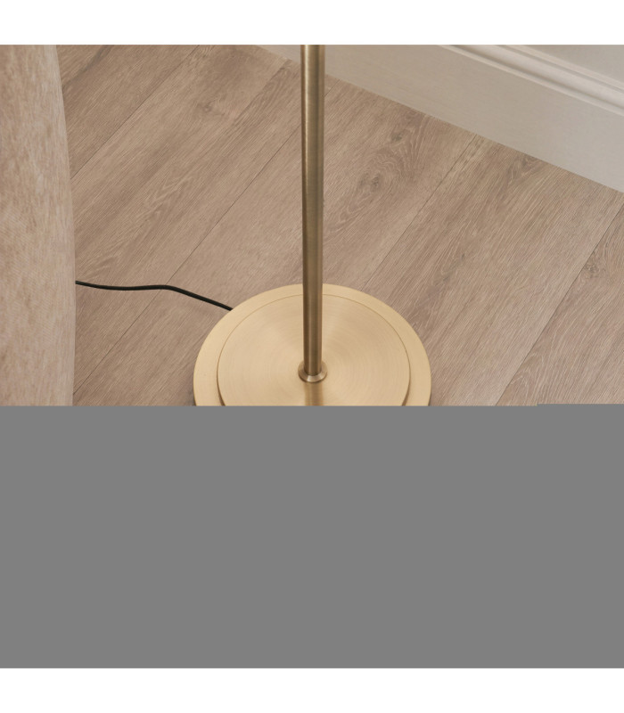 Arlo & Rattan 52cm Floor Lamp Antique Brass Natural Rattan-5