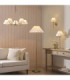 Sylvie Wall Lamp Antique Brass Vintage White Cotton-7