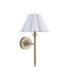 Sylvie Wall Lamp Antique Brass Vintage White Cotton-8