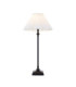 Sylvie Table Lamp Matt Black Vintage White Cotton-1
