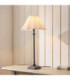 Sylvie Table Lamp Matt Black Vintage White Cotton-3