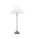 Sylvie Table Lamp Antique Brass Vintage White Cotton-1