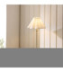 Sylvie Table Lamp Antique Brass Vintage White Cotton-3
