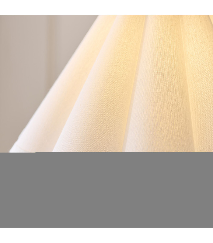 Sylvie Table Lamp Antique Brass Vintage White Cotton-5