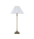 Sylvie Table Lamp Antique Brass Vintage White Cotton-9
