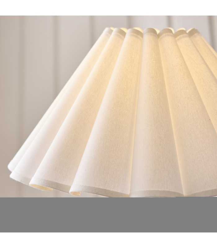 Sylvie Floor Lamp Matt Black Vintage White Cotton-6