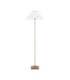 Sylvie Floor Lamp Antique Brass Vintage White Cotton-1