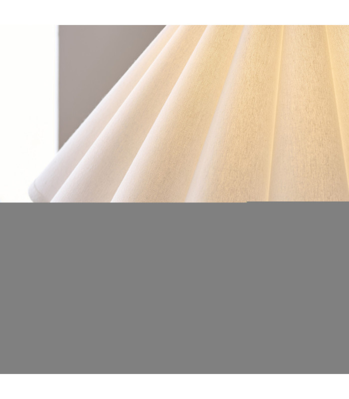 Sylvie Floor Lamp Antique Brass Vintage White Cotton-6