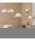 Sylvie Floor Lamp Antique Brass Vintage White Cotton-7