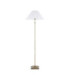 Sylvie Floor Lamp Antique Brass Vintage White Cotton-8