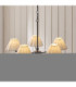 Sylvie Multi Arm Pendant Light Matt Black Vintage White Cotton-3