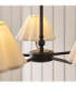 Sylvie Multi Arm Pendant Light Matt Black Vintage White Cotton-5