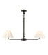 Sylvie Multi Arm Pendant Light Matt Black Vintage White Cotton-1