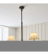 Sylvie Multi Arm Pendant Light Matt Black Vintage White Cotton-4