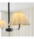 Sylvie Multi Arm Pendant Light Matt Black Vintage White Cotton-5