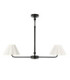 Sylvie Multi Arm Pendant Light Matt Black Vintage White Cotton-9
