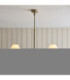 Sylvie Multi Arm Pendant Light Antique Brass Vintage White Cotton-3