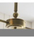 Sylvie Multi Arm Pendant Light Antique Brass Vintage White Cotton-6