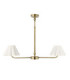 Sylvie Multi Arm Pendant Light Antique Brass Vintage White Cotton-9