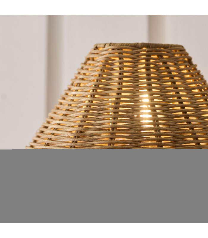 Jericho Wall Lamp Matt Black Dark Rattan-5