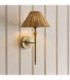 Jericho Wall Lamp Antique Brass Dark Rattan-3