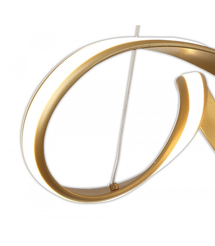 Small Ceiling Pendant, 1 x 30W LED, 3000K, 1800lm, Sand Gold - 7
